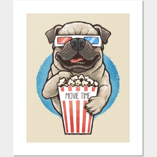 Its Pug Movie time Posters and Art